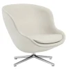 Normann Copenhagen Hyg lounge chair, low, swivel and tilt, alum. - Main Line Flax
