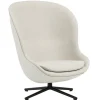 Normann Copenhagen Hyg lounge chair, high, swivel, black - Main Line flax 20