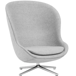 Normann Copenhagen Hyg lounge chair, high, swivel, aluminium - Synergy 16