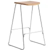 Normann Copenhagen Just Barstool 75 cm, without back rest, oak - chrome