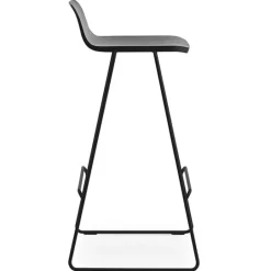 Normann Copenhagen Just Barstool 75 cm, with back rest, black