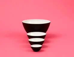 Normann Copenhagen Krenit bowl 60 cl, black-white