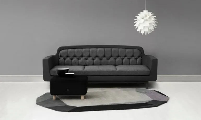 Normann Copenhagen Krenit bowl 60 cl, black-white