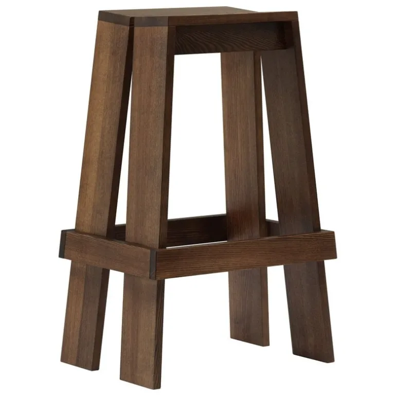 Normann Copenhagen Let barstool, 75 cm, brown stained ash