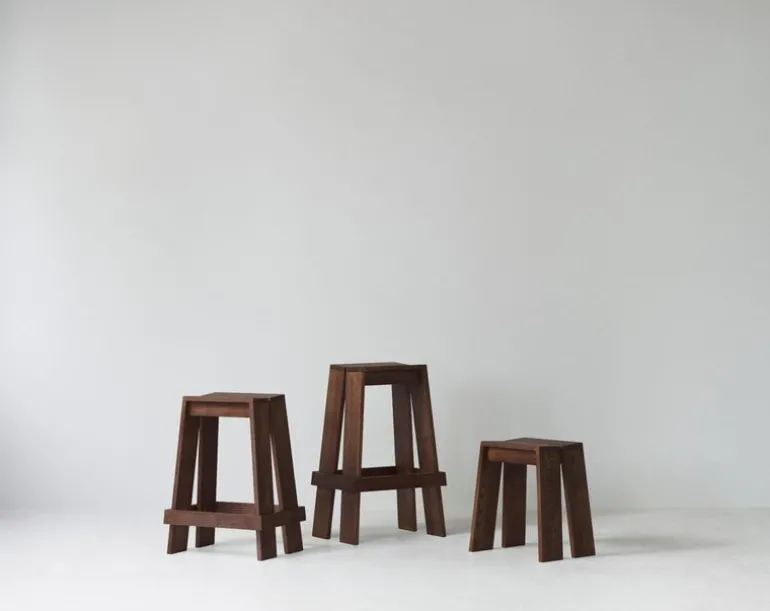 Normann Copenhagen Let barstool, 75 cm, brown stained ash