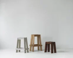 Normann Copenhagen Let stool, brown stained ash
