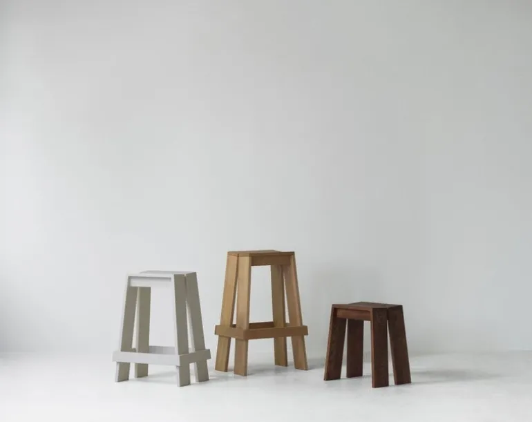 Normann Copenhagen Let stool, brown stained ash
