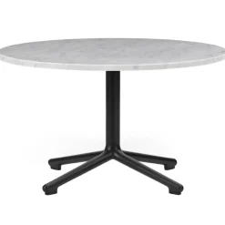 Normann Copenhagen Lunar coffee table, 70 cm, black aluminium - white marble