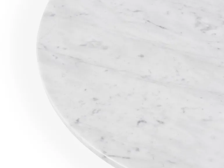 Normann Copenhagen Lunar coffee table, 70 cm, black aluminium - white marble