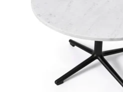 Normann Copenhagen Lunar coffee table, 70 cm, black aluminium - white marble