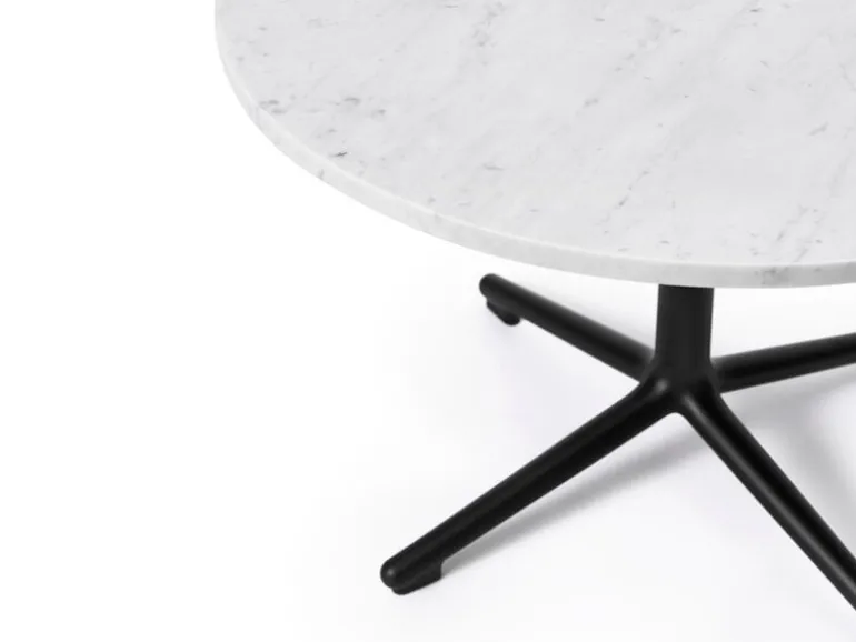 Normann Copenhagen Lunar coffee table, 70 cm, black aluminium - white marble