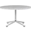 Normann Copenhagen Lunar coffee table, 70 cm, aluminium - white marble