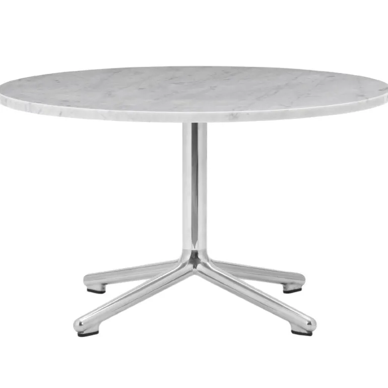 Normann Copenhagen Lunar coffee table, 70 cm, aluminium - white marble