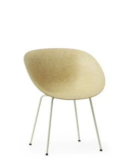 Normann Copenhagen Mat arm chair, cream steel - hemp