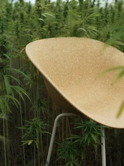 Normann Copenhagen Mat arm chair, cream steel - hemp