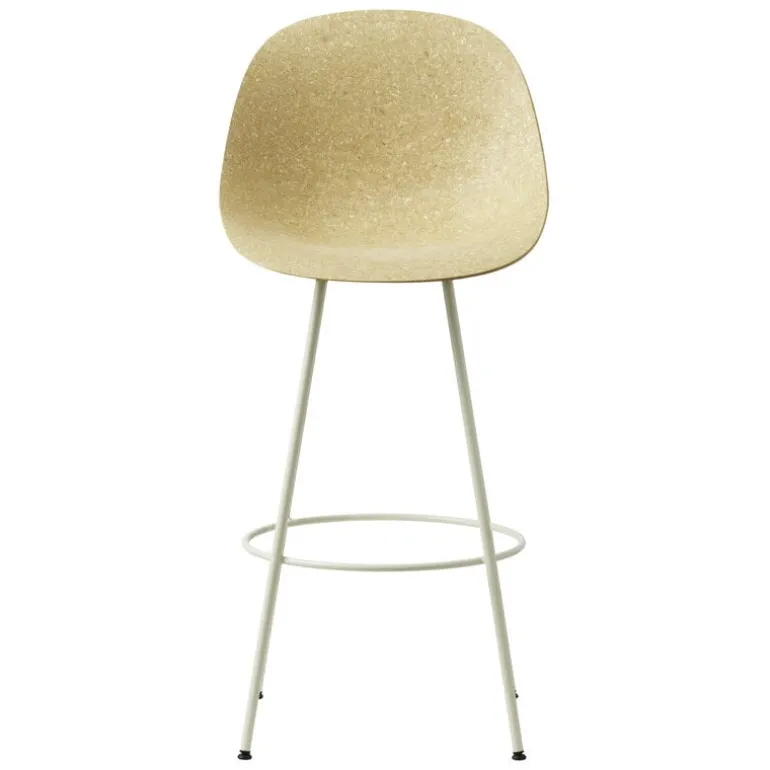 Normann Copenhagen Mat bar chair, 75 cm, cream steel - hemp
