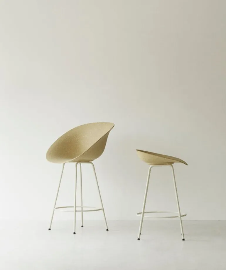 Normann Copenhagen Mat bar armchair, 65 cm, cream steel - hemp