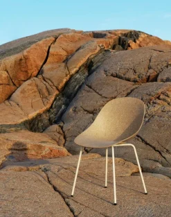 Normann Copenhagen Mat chair, cream steel - hemp