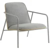 Normann Copenhagen Pad lounge chair low, grey steel - oak - Synergy LDS 16