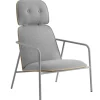 Normann Copenhagen Pad lounge chair high, grey steel - oak - Synergy LDS 16