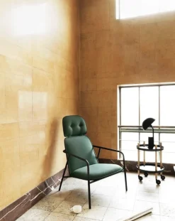 Normann Copenhagen Pad lounge chair high, black steel - black - Synergy LDS 41