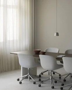 Normann Copenhagen Panel table, 90 x 200 cm, cream - dark brown