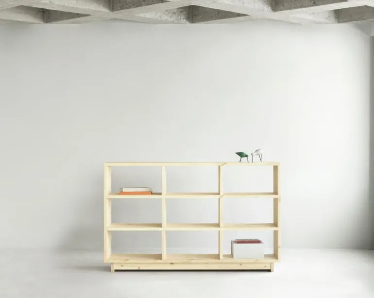 Normann Copenhagen Plank bookcase, high, UV lacquered pine