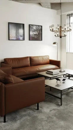 Normann Copenhagen Rar 2-seater sofa, cognac Omaha leather