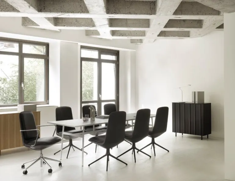 Normann Copenhagen Rib cabinet, 98,5 cm, soft black