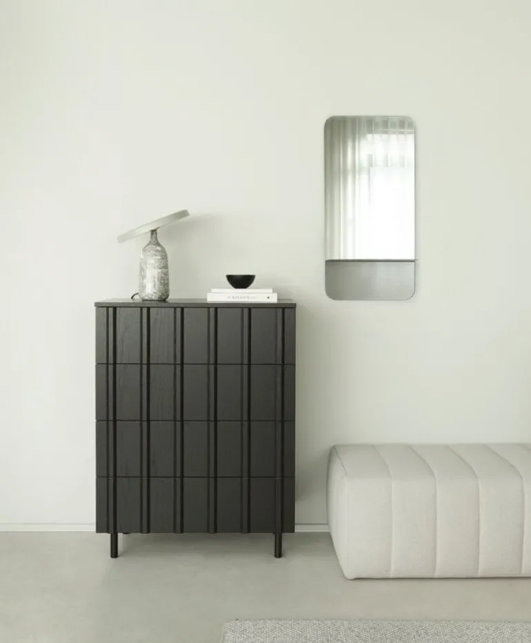 Normann Copenhagen Rib dresser with 4 drawers, soft black