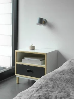 Normann Copenhagen Rise wall lamp, hardwired, petrol green