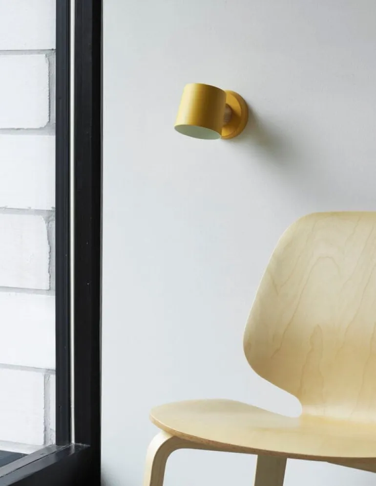 Normann Copenhagen Rise wall lamp, hardwired, yellow