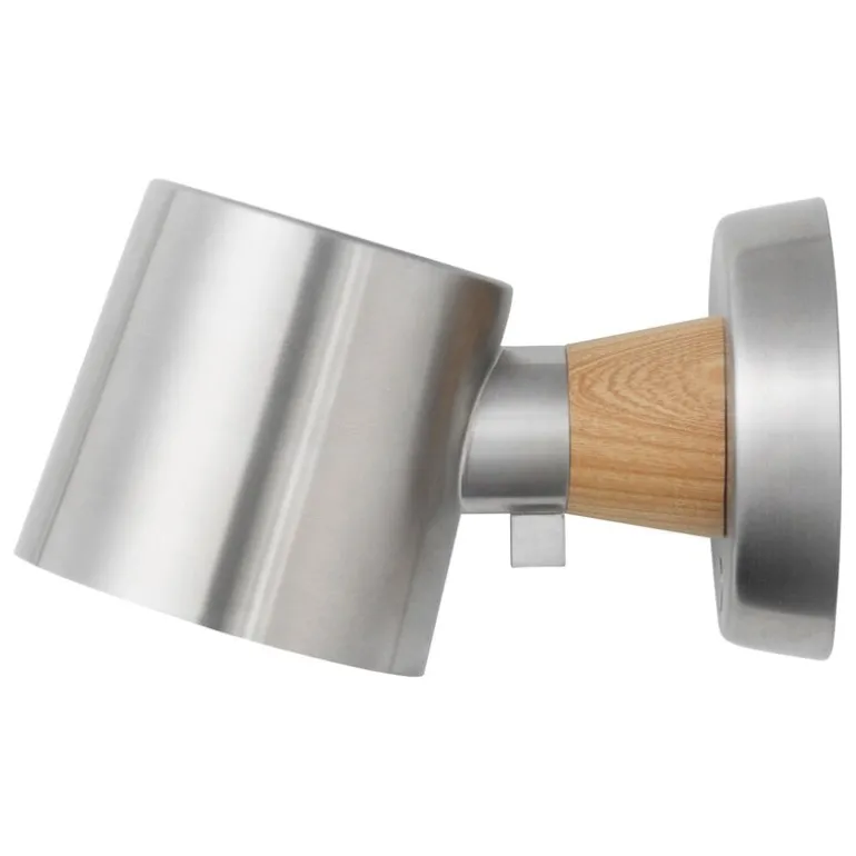 Normann Copenhagen Rise wall lamp, hardwired, stainless steel