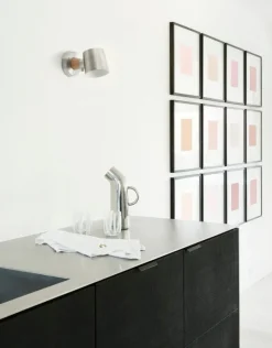 Normann Copenhagen Rise wall lamp, hardwired, stainless steel