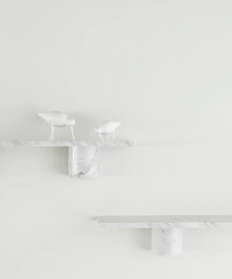 Normann Copenhagen Sten shelf, 80 cm, white marble