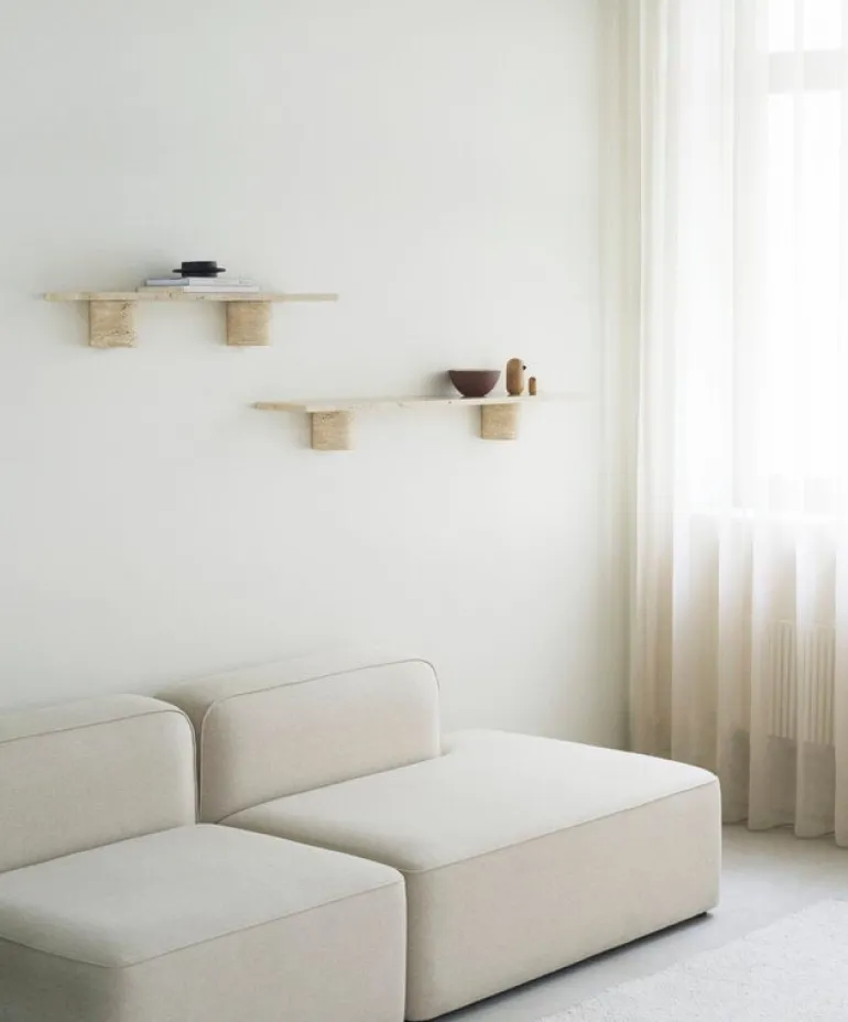 Normann Copenhagen Sten shelf, 120 cm, travertine