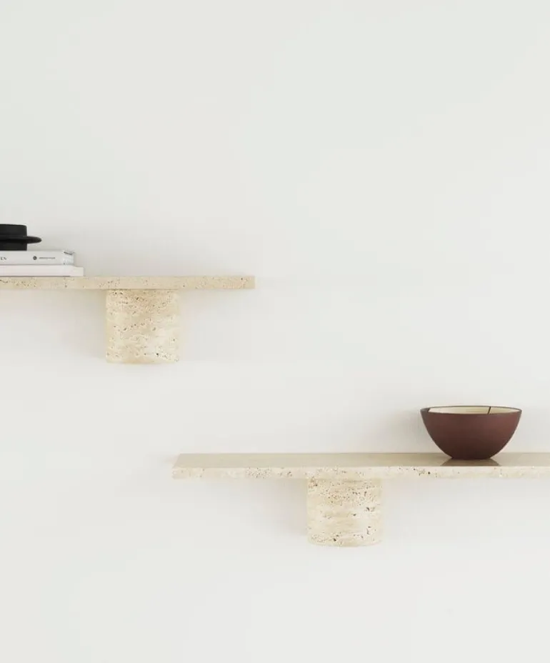 Normann Copenhagen Sten shelf, 120 cm, travertine