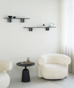 Normann Copenhagen Sten shelf, 80 cm, black marble