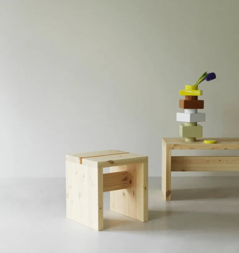 Normann Copenhagen Stretch stool, 40 cm, UV-lacquered pine