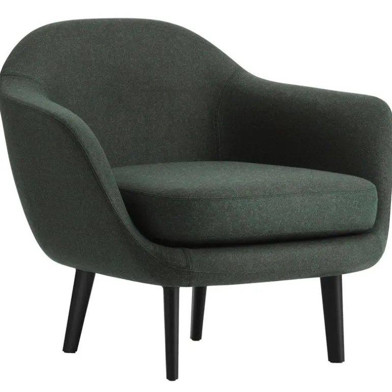 Normann Copenhagen Sum armchair, Synergy - black legs