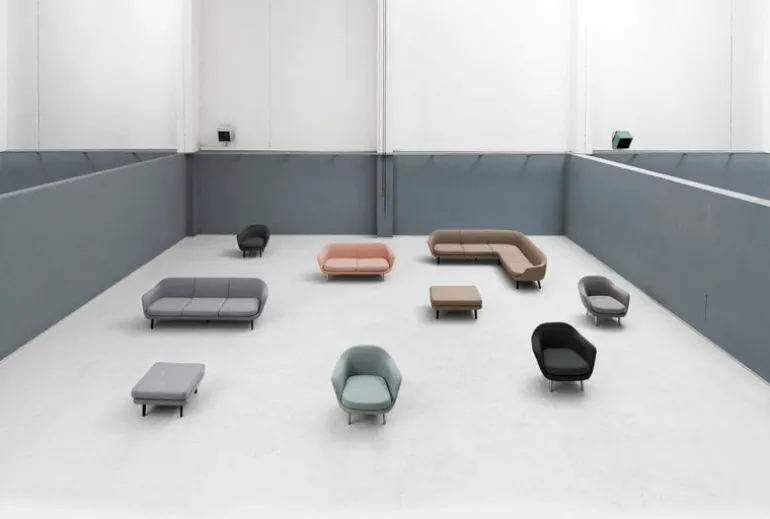 Normann Copenhagen Sum armchair, Synergy - black legs