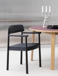 Normann Copenhagen Timb armchair, black - Ultra leather black