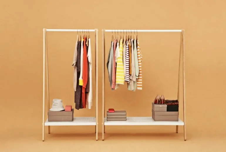 Normann Copenhagen Toj clothes rack, large, white - ash