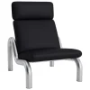 Normann Copenhagen Tube lounge chair, black Ultra leather