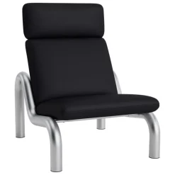 Normann Copenhagen Tube lounge chair, black Ultra leather