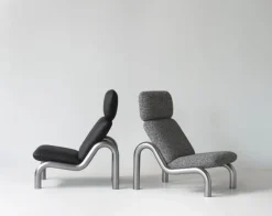 Normann Copenhagen Tube lounge chair, black Ultra leather