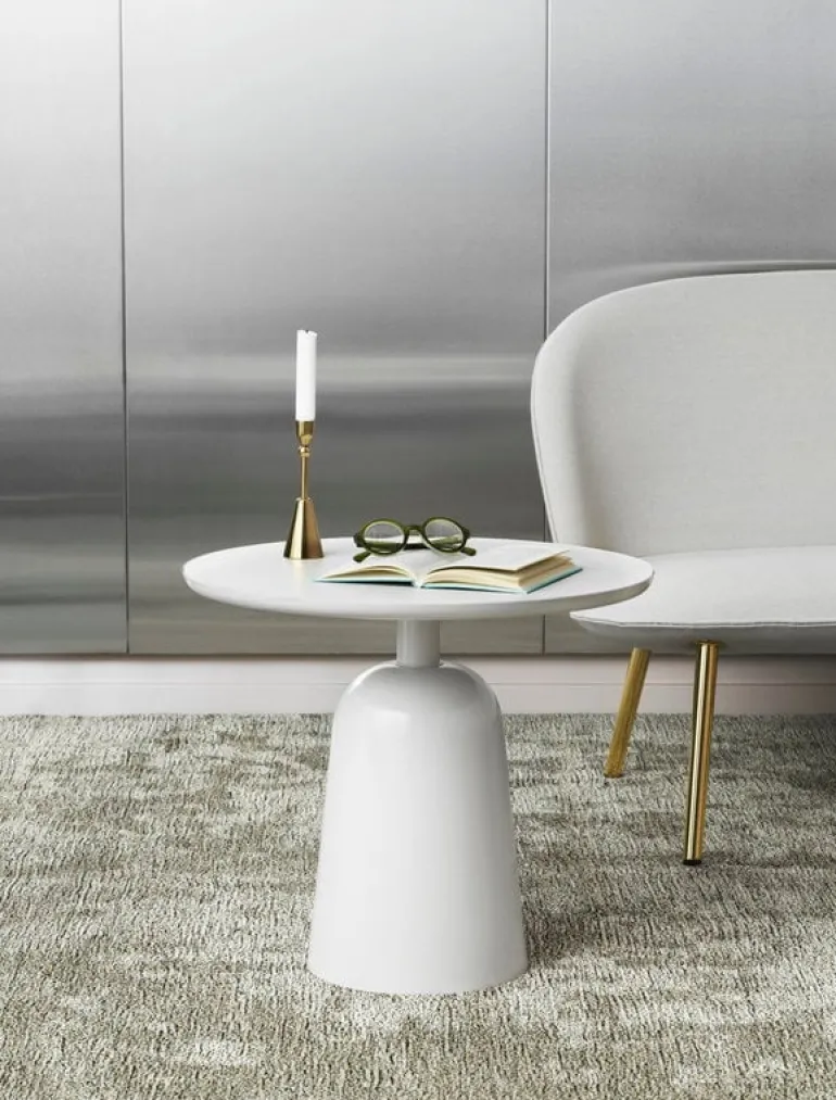 Normann Copenhagen Turn side table 55 cm, warm grey