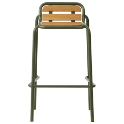 Normann Copenhagen Vig barstool, 75 cm, Robinia wood - dark green