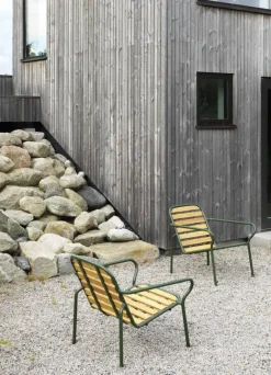 Normann Copenhagen Vig lounge chair, Robinia wood - dark green