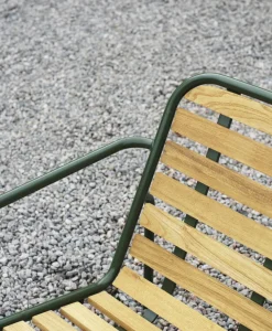 Normann Copenhagen Vig lounge chair, Robinia wood - dark green